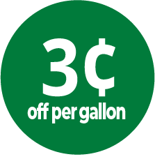 3 Cents Off Per Gallon